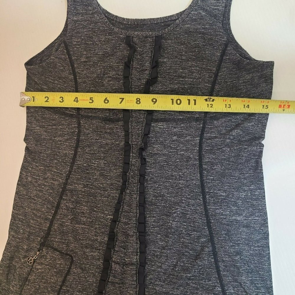 Lululemon Sleeveless Activewear Shirt Gym Tank Top Running Black Gray Size 8 - Picture 2 of 6